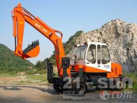 杭州永林YL55轮式挖掘机挖机